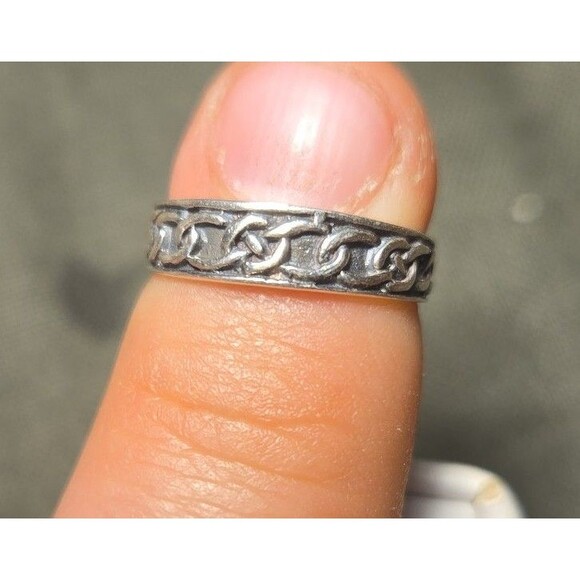 Vintage sterling silver ring sz 2.5 - Picture 4 of 5